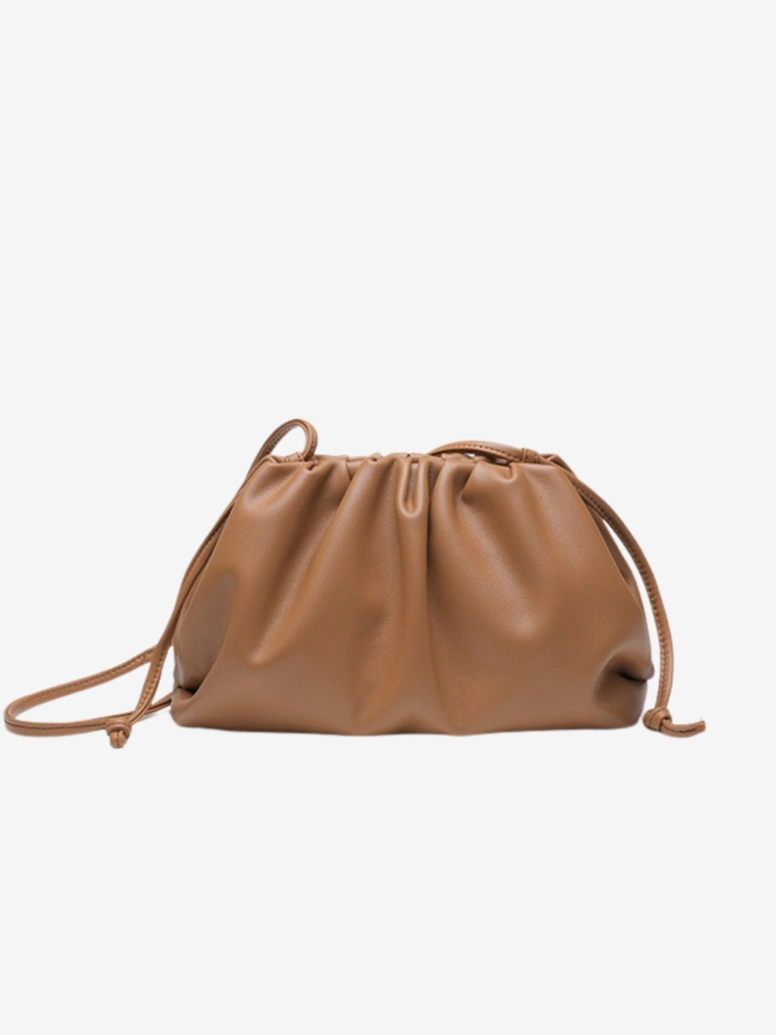Serena Soft Leather Pouch Bag – Minimalist, Modern & Supple - in Caramel | Arvea Bags