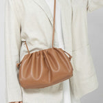 Serena Soft Leather Pouch Bag – Minimalist, Modern & Supple - in Caramel | Arvea Bags