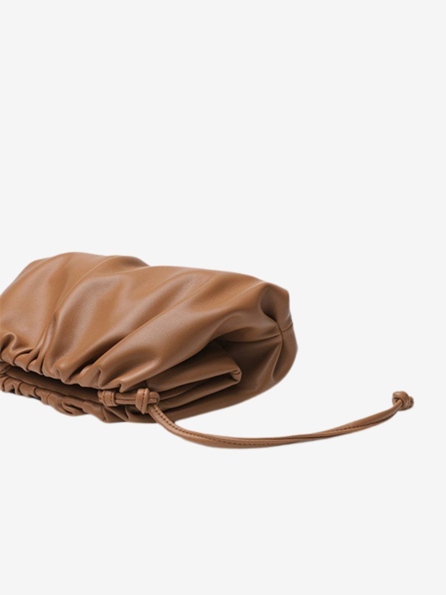 Serena Soft Leather Pouch Bag – Minimalist, Modern & Supple - in Caramel | Arvea Bags