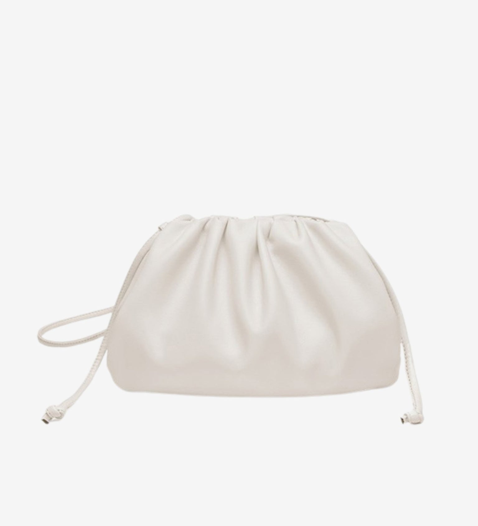 Serena Soft Leather Pouch Bag – Minimalist, Modern & Supple - in Off White | Arvea Bags