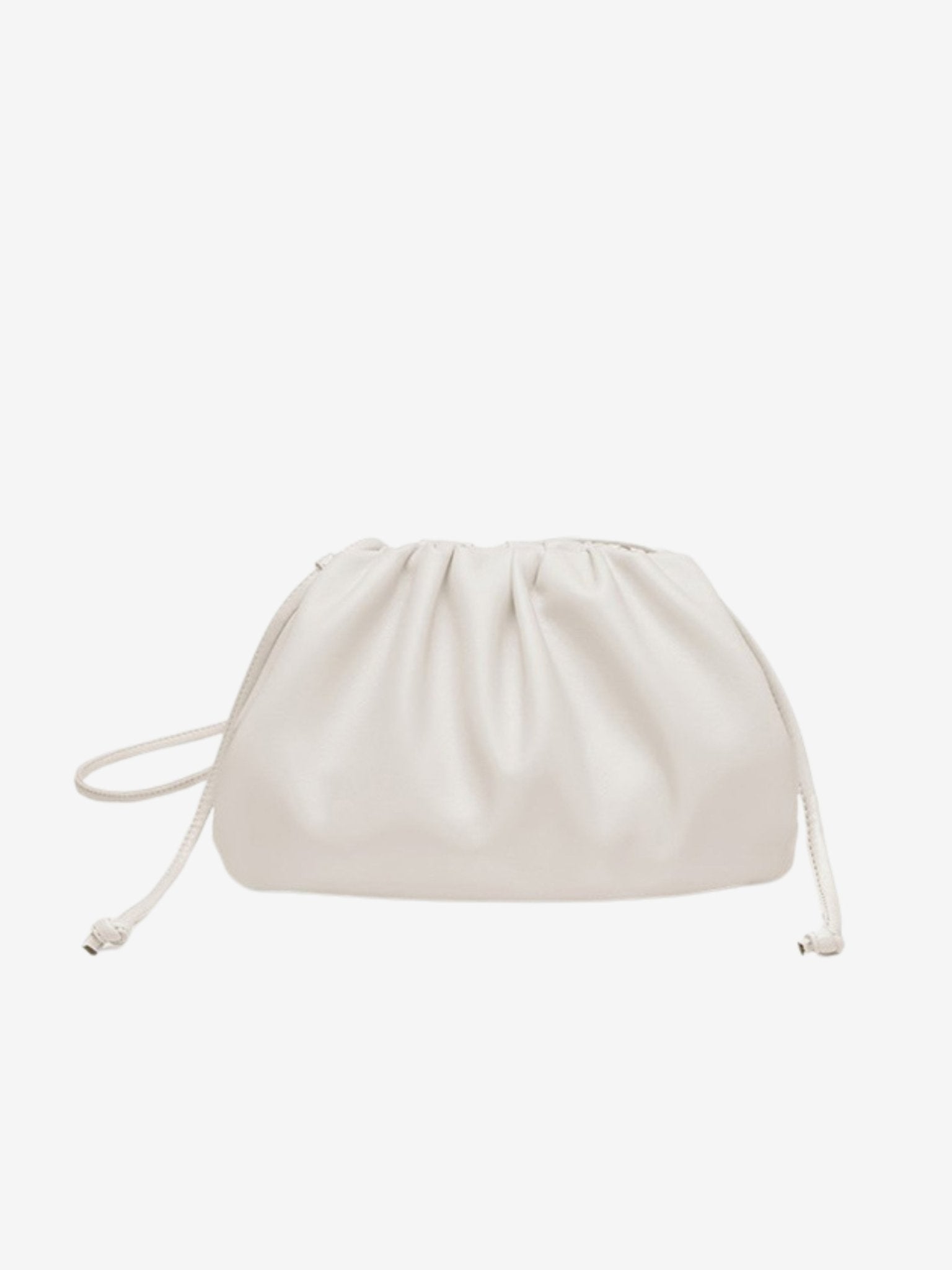 Serena Soft Leather Pouch Bag – Minimalist, Modern & Supple - in Off White | Arvea Bags