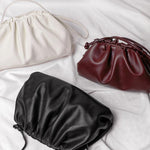 Serena Soft Leather Pouch Bag – Minimalist, Modern & Supple - in Wine Red | Arvea Bags