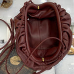 Serena Soft Leather Pouch Bag – Minimalist, Modern & Supple - in Wine Red | Arvea Bags