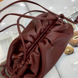 Serena Soft Leather Pouch Bag – Minimalist, Modern & Supple - in Wine Red | Arvea Bags
