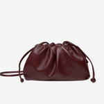 Serena Soft Leather Pouch Bag – Minimalist, Modern & Supple - in Wine Red | Arvea Bags