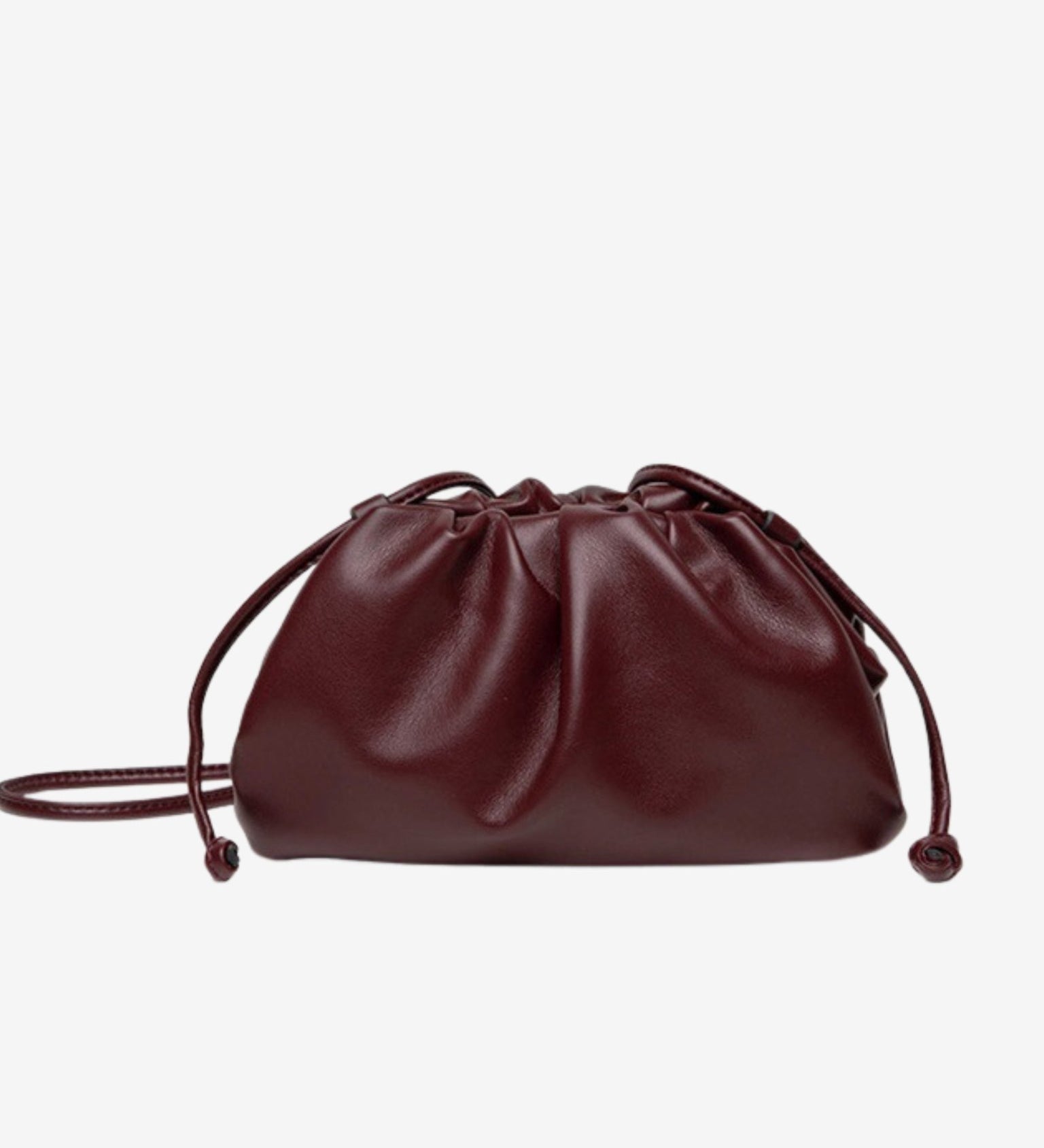 Serena Soft Leather Pouch Bag – Minimalist, Modern & Supple - in Wine Red | Arvea Bags