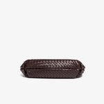 Siena | Brown Woven Leather Shoulder Bag – Sophisticated & Timeless - in Grey | Arvea Bags