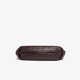 Siena | Brown Woven Leather Shoulder Bag – Sophisticated & Timeless - in Grey | Arvea Bags
