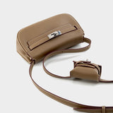Sienna | Elegant Soft Leather Shoulder Bag with Mini Pouch – Chic & Functional - in Taupe | Arvea Bags
