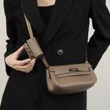 Sienna | Elegant Soft Leather Shoulder Bag with Mini Pouch – Chic & Functional - in Taupe | Arvea Bags