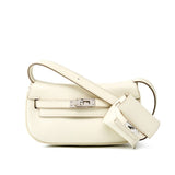 Sienna | Elegant Soft Leather Shoulder Bag with Mini Pouch – Chic & Functional - in White | Arvea Bags