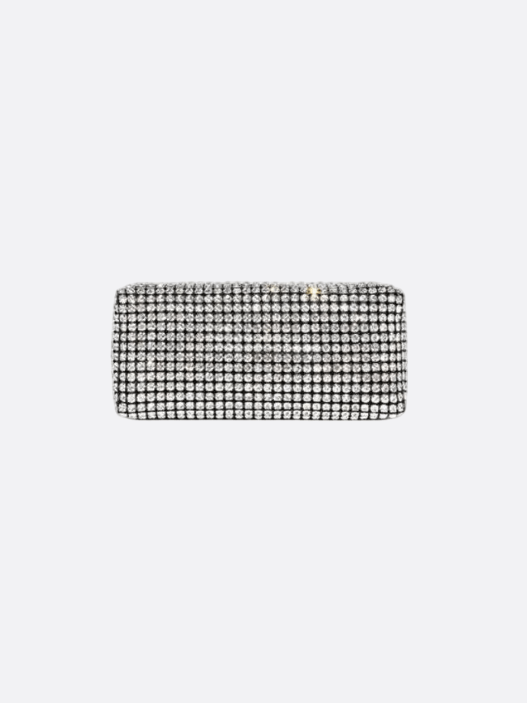 Silver Rhinestone Baguette Bag – Y2K Mini Party Purse - in Silver | Arvea Bags