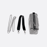 Silver Rhinestone Baguette Bag – Y2K Mini Party Purse - in Silver | Arvea Bags