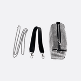 Silver Rhinestone Baguette Bag – Y2K Mini Party Purse - in Silver | Arvea Bags