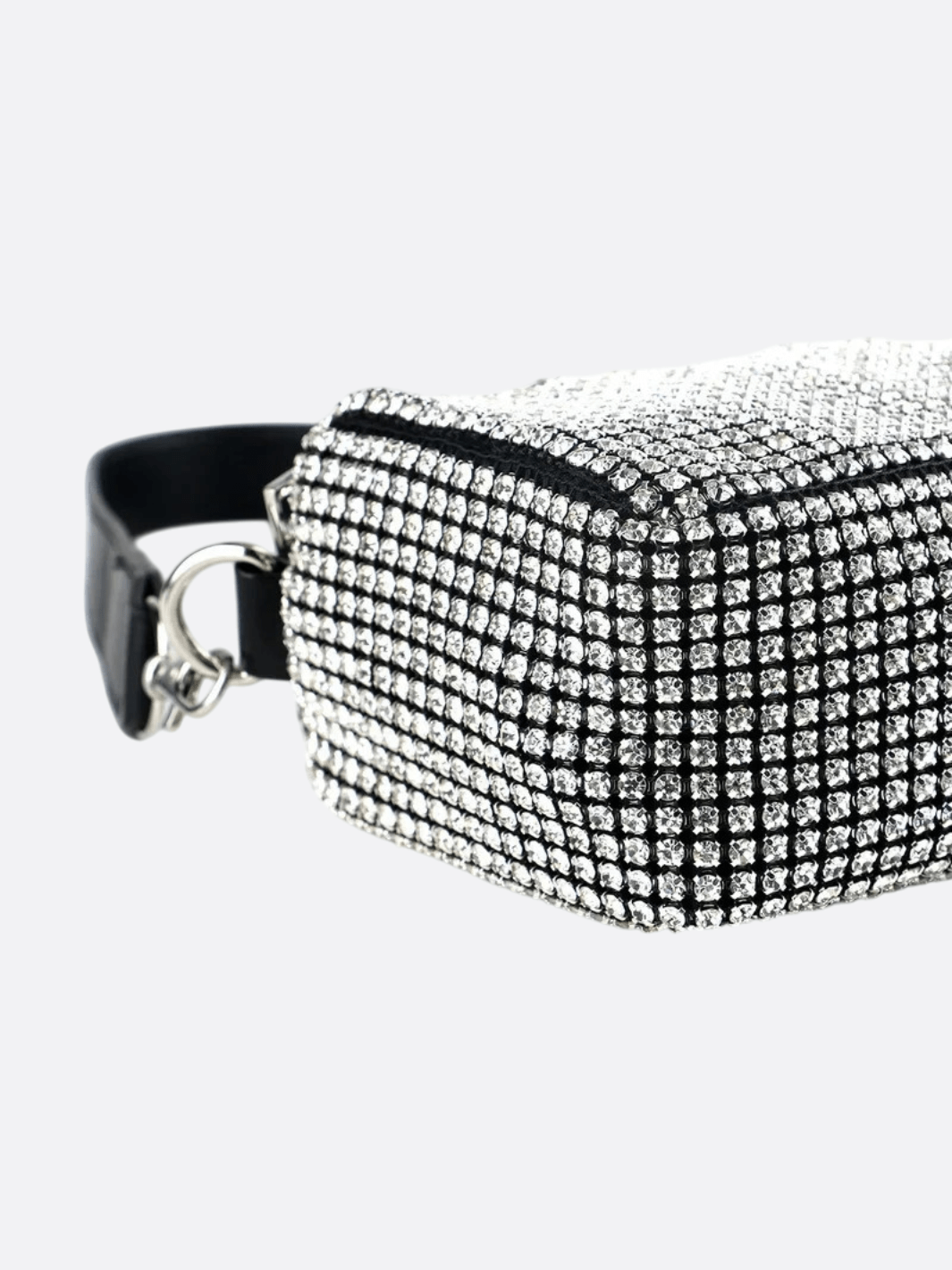 Silver Rhinestone Baguette Bag – Y2K Mini Party Purse - in Silver | Arvea Bags