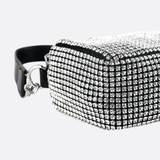 Silver Rhinestone Baguette Bag – Y2K Mini Party Purse - in Silver | Arvea Bags