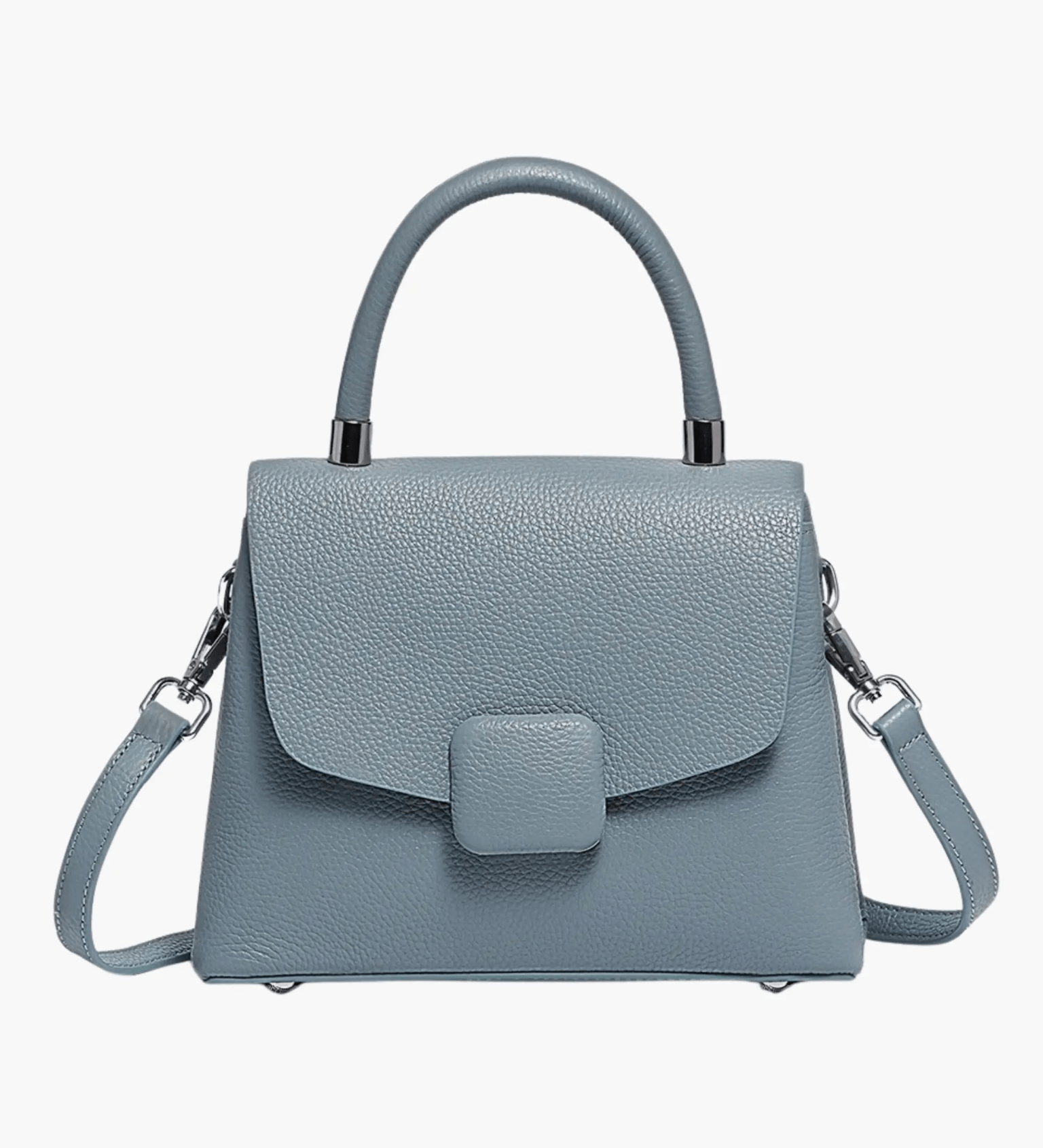 Skylar | Elegant Structured Leather Handbag with Timeless Appeal - in Black | Arvea Bags