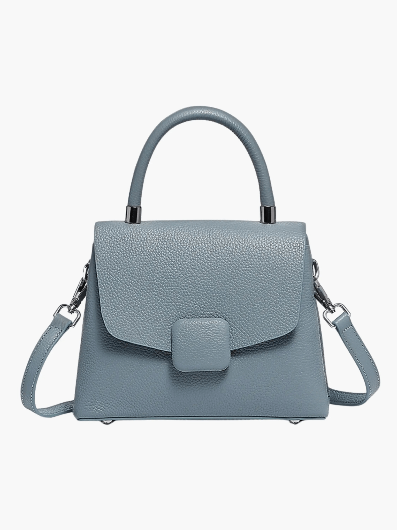 Skylar | Elegant Structured Leather Handbag with Timeless Appeal - in Black | Arvea Bags