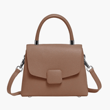 Skylar | Elegant Structured Leather Handbag with Timeless Appeal - in Brown | Arvea Bags