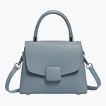 Skylar | Elegant Structured Leather Handbag with Timeless Appeal - in Light Blue | Arvea Bags