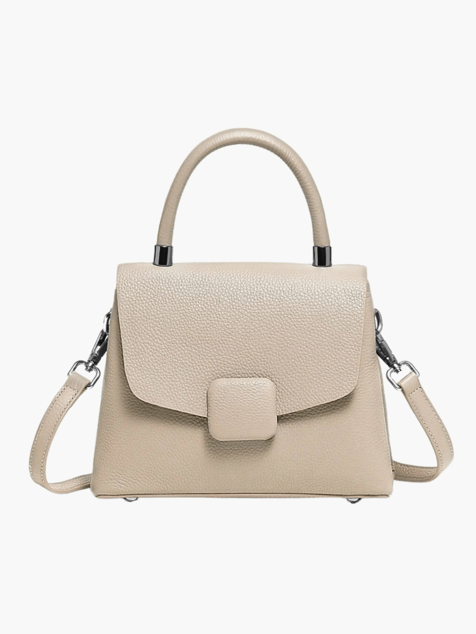 Skylar | Elegant Structured Leather Handbag with Timeless Appeal - in Light Blue | Arvea Bags