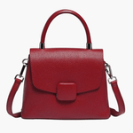 Skylar | Elegant Structured Leather Handbag with Timeless Appeal - in Wine Red | Arvea Bags