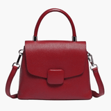 Skylar | Elegant Structured Leather Handbag with Timeless Appeal - in Wine Red | Arvea Bags