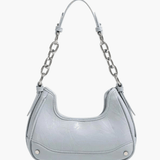 Skylar | Luxe Denim Shoulder Bag – Trendy & Chic - in Light Blue | Arvea Bags