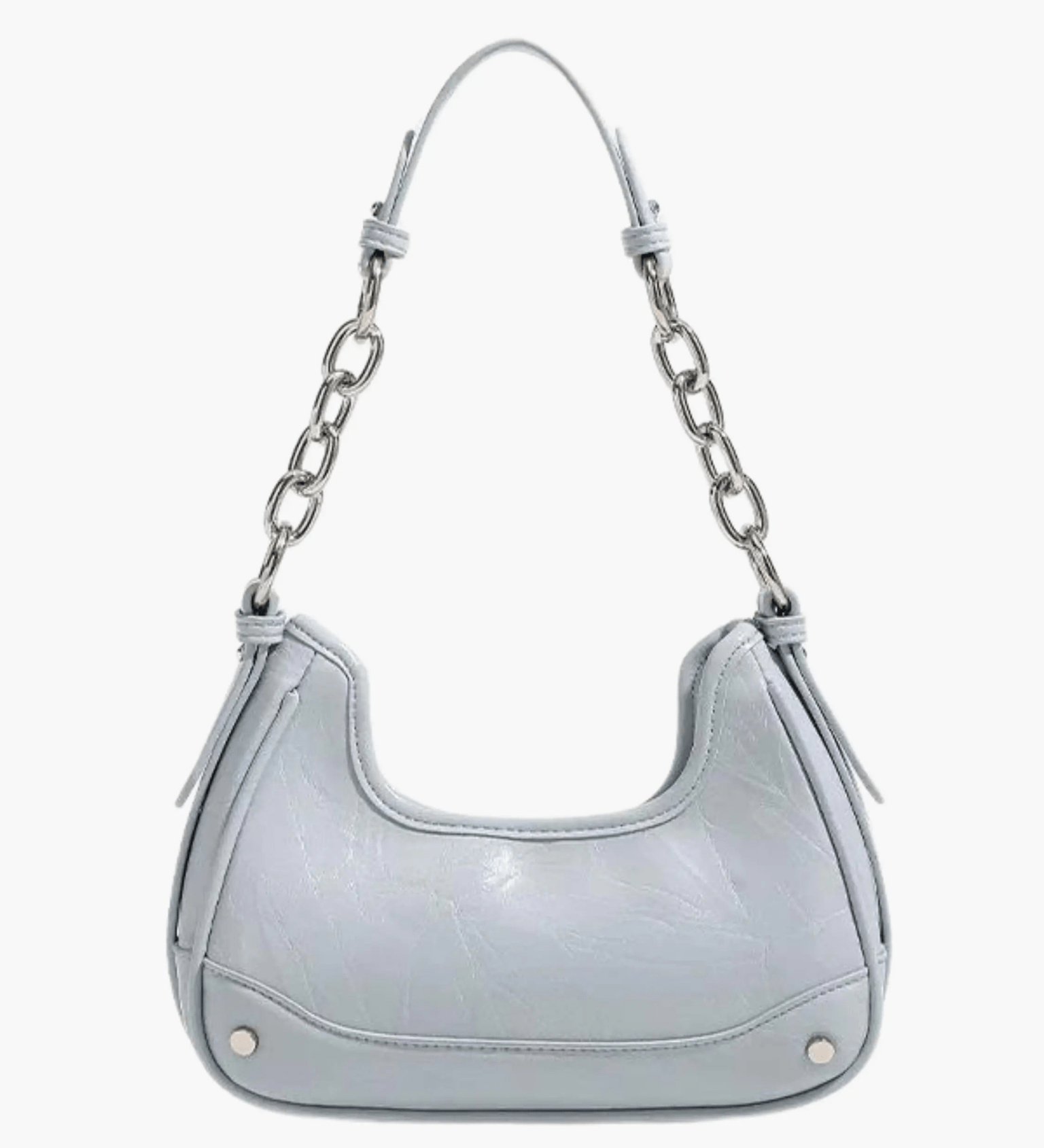 Skylar | Luxe Denim Shoulder Bag – Trendy & Chic - in Light Blue | Arvea Bags