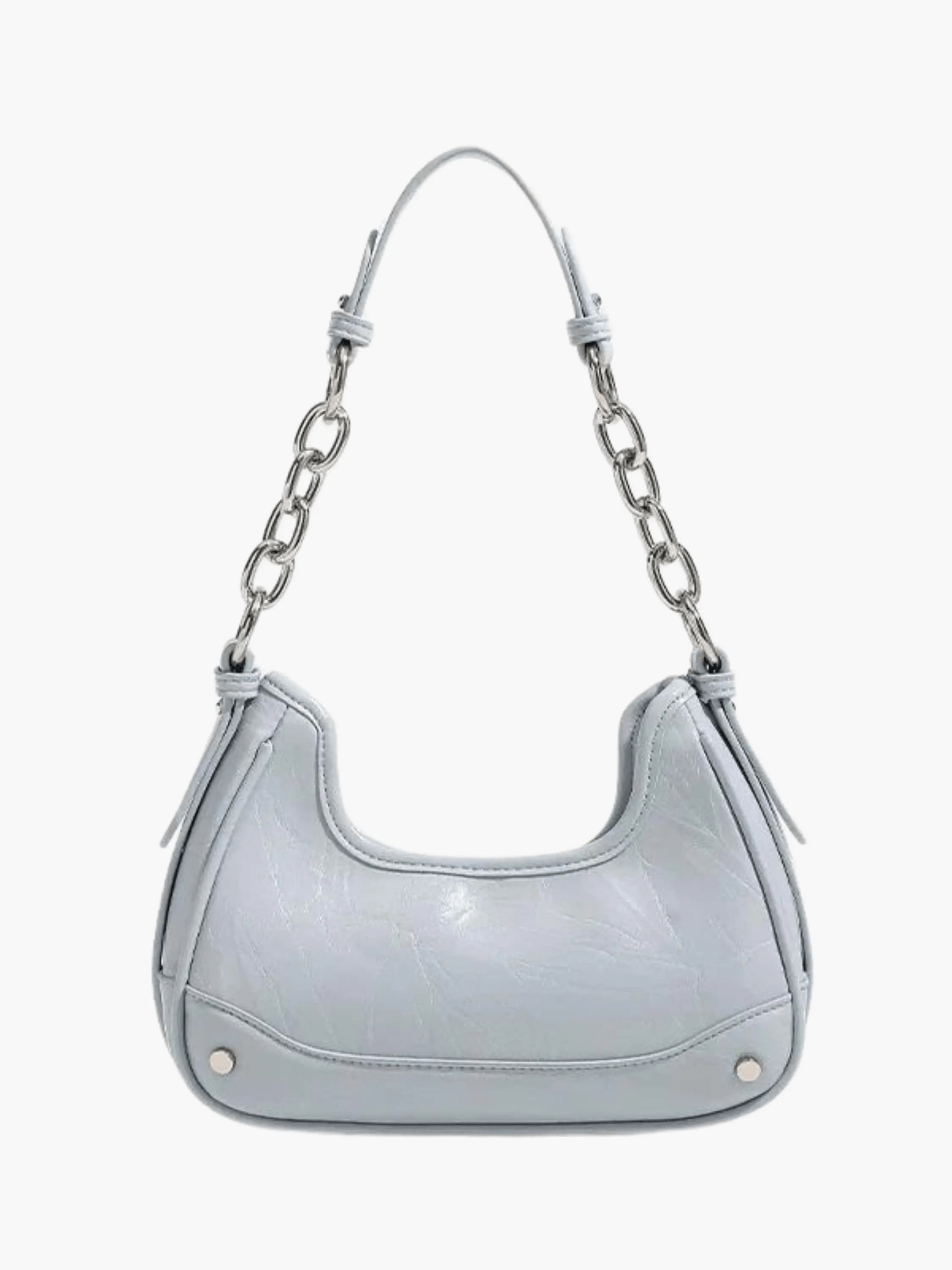 Skylar | Luxe Denim Shoulder Bag – Trendy & Chic - in Light Blue | Arvea Bags