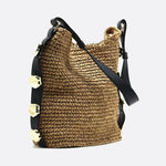 Slouchy Woven Shoulder Bag – Adjustable Strap Hobo Tote - in Taupe | Arvea Bags