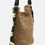 Slouchy Woven Shoulder Bag – Adjustable Strap Hobo Tote - in Taupe | Arvea Bags