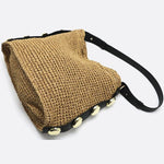 Slouchy Woven Shoulder Bag – Adjustable Strap Hobo Tote - in Taupe | Arvea Bags