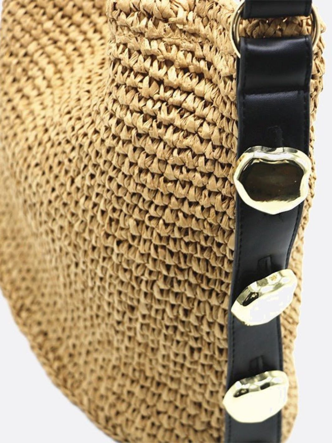 Slouchy Woven Shoulder Bag – Adjustable Strap Hobo Tote - in Taupe | Arvea Bags