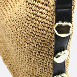 Slouchy Woven Shoulder Bag – Adjustable Strap Hobo Tote - in Taupe | Arvea Bags
