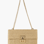 Soleil | Woven Raffia Chain Shoulder Bag – Effortless Chic - in Rainbow | Arvea Bags