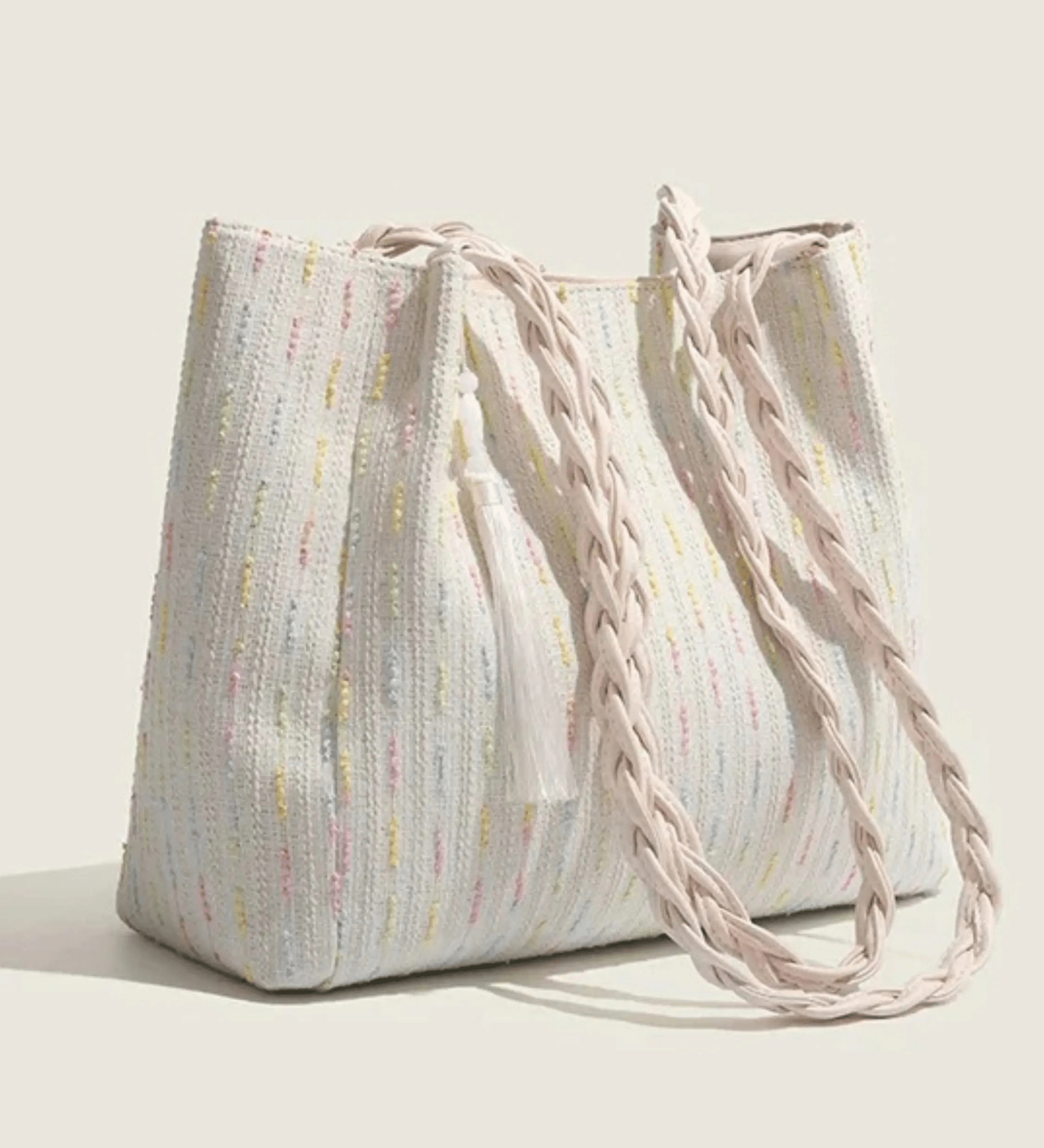 Soleil | Woven Straw Tote Bag – Light & Breezy - in Beige | Arvea Bags