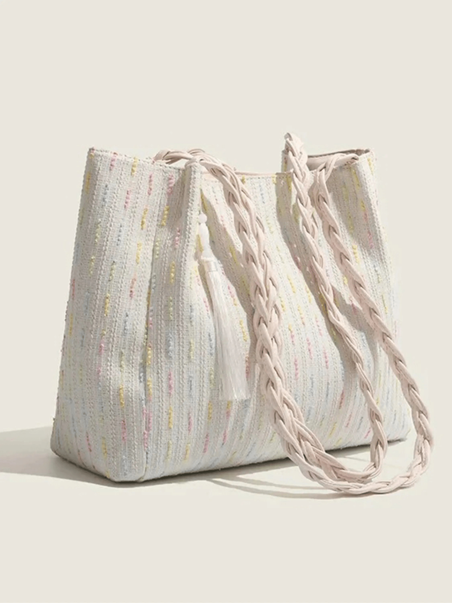 Soleil | Woven Straw Tote Bag – Light & Breezy - in Beige | Arvea Bags