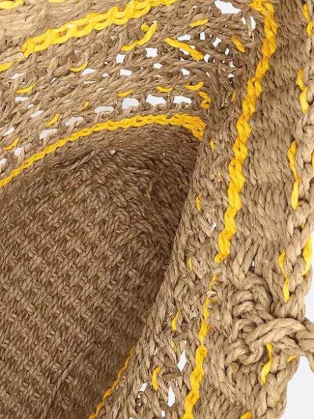 Solstice Rope Market Tote – Open - Weave Straw Bag - in Yellow | Arvea Bags
