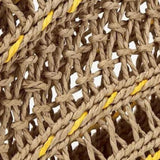 Solstice Rope Market Tote – Open - Weave Straw Bag - in Yellow | Arvea Bags