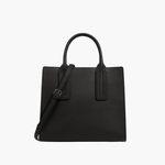 Solvanna | Black Structured Leather Tote – Modern & Elegant - in Black | Arvea Bags