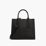 Solvanna | Black Structured Leather Tote – Modern & Elegant - in Black | Arvea Bags