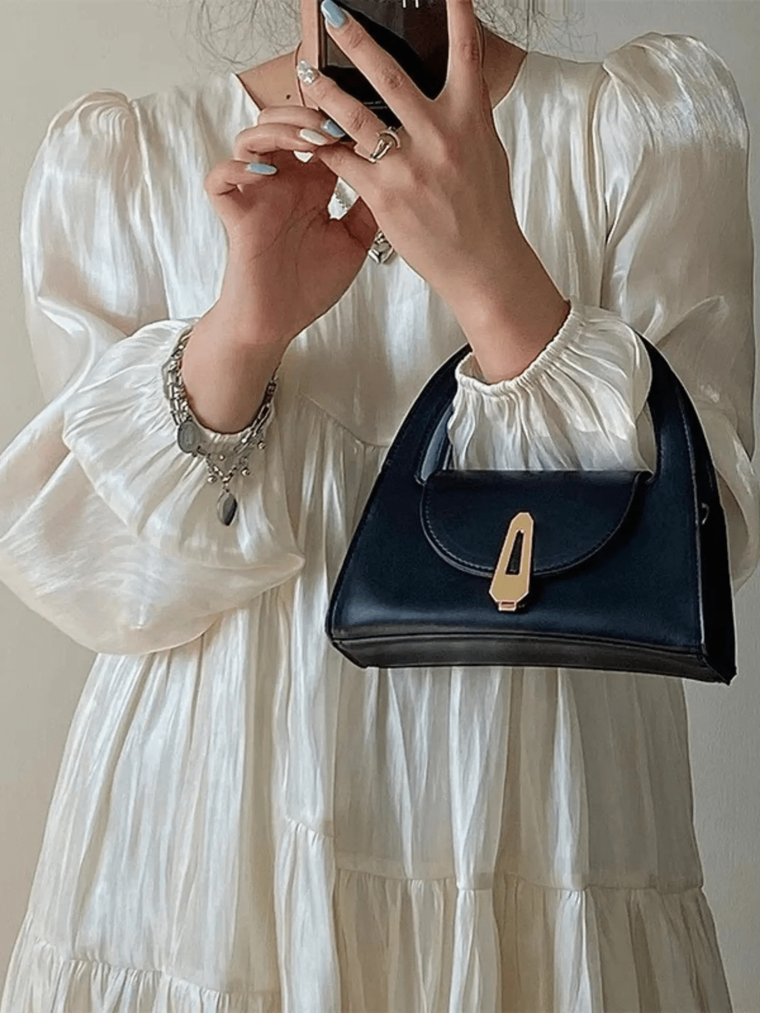 Solvienne | Black Leather Mini Handbag – Chic & Timeless - in Black | Arvea Bags