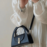 Solvienne | Black Leather Mini Handbag – Chic & Timeless - in Black | Arvea Bags
