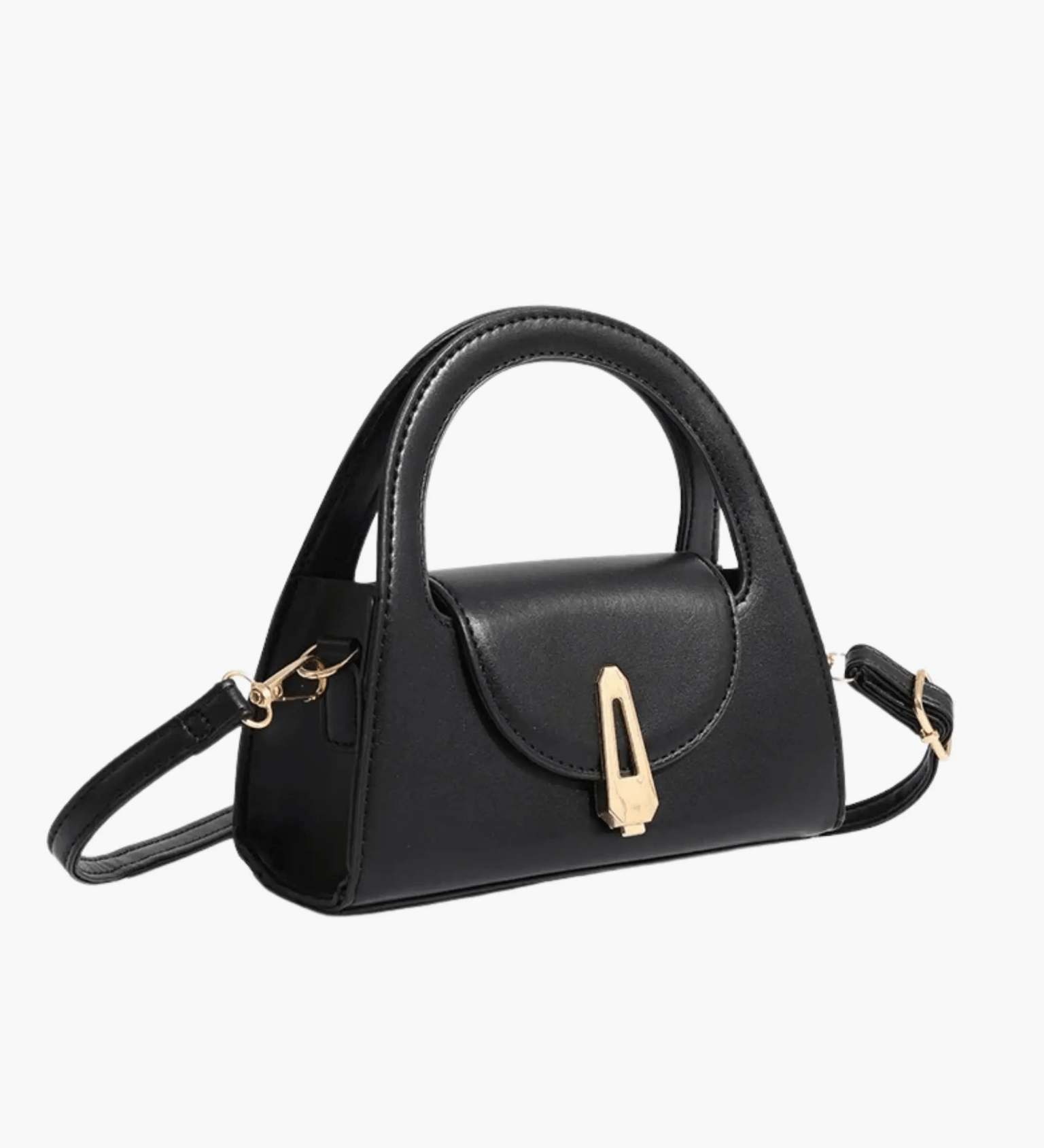 Solvienne | Black Leather Mini Handbag – Chic & Timeless - in Black | Arvea Bags