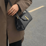 Solvienne | Black Leather Mini Handbag – Chic & Timeless - in Black | Arvea Bags
