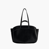 Sophia | Brown Leather Shopper Bag – Elegant & Practical - in Black | Arvea Bags