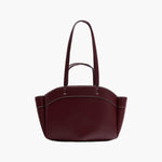 Sophia | Brown Leather Shopper Bag – Elegant & Practical - in Burgundy | Arvea Bags
