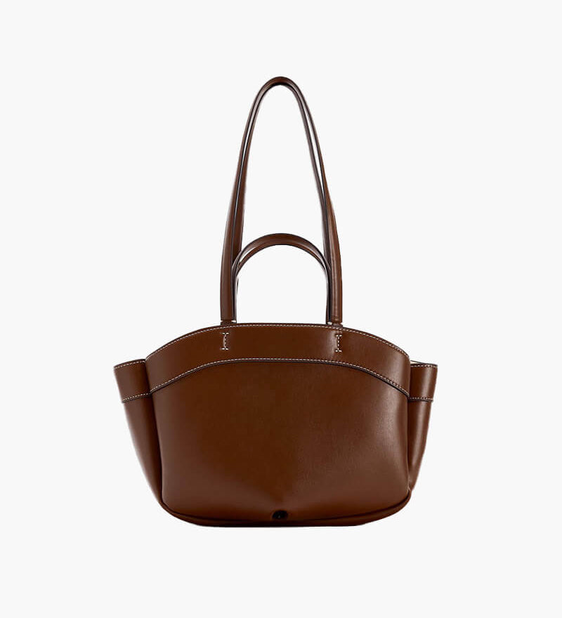 Sophia | Brown Leather Shopper Bag – Elegant & Practical - in Deep Brown | Arvea Bags