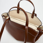 Sophia | Brown Leather Shopper Bag – Elegant & Practical - in Deep Brown | Arvea Bags